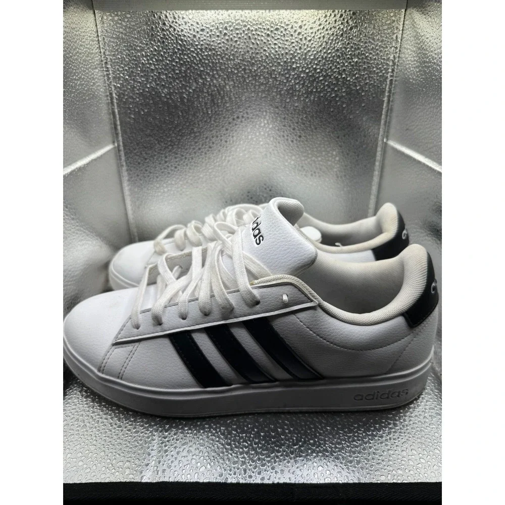 Adidas Grand Court Base 2.0 Mens Shoes White Black GW9214 Size 11